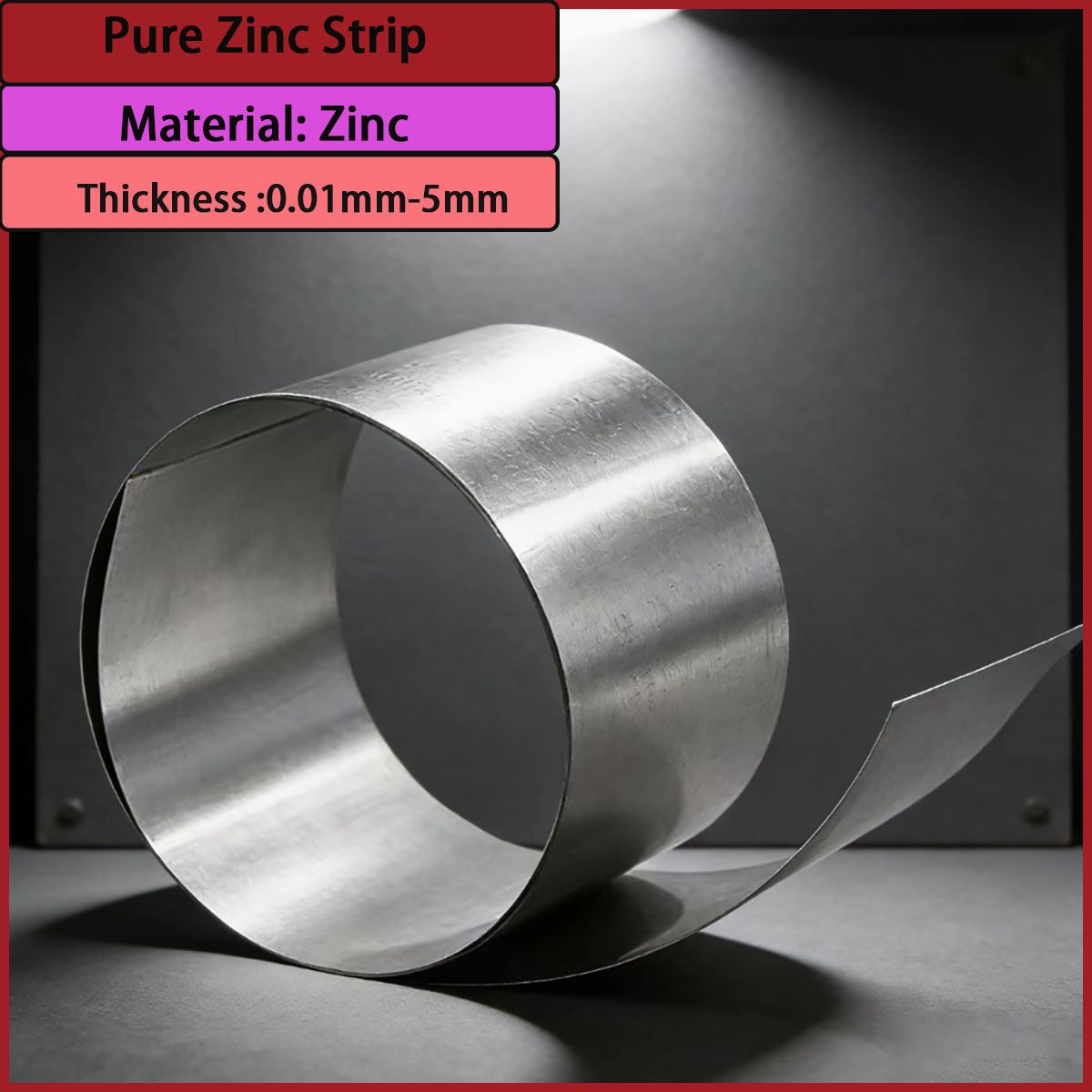 Power Tools Used In Construction - Pure zinc strip with a thickness