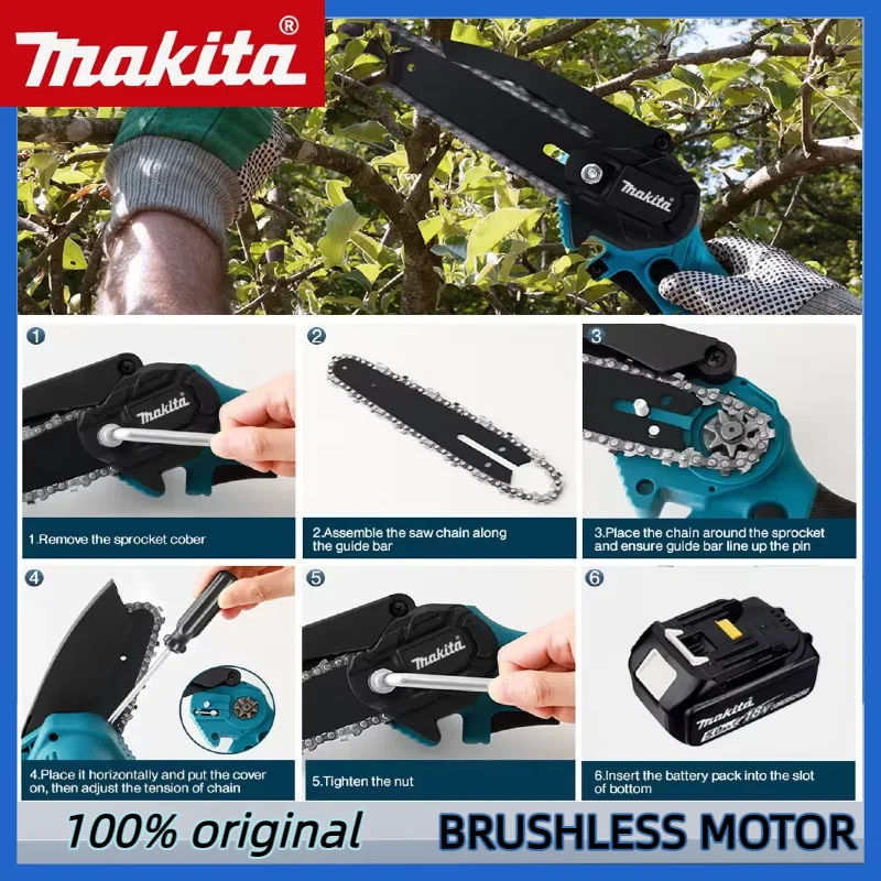 Makita 6 Inch Chain Saw 18V El - đánh giá và giá Power Tools Garden