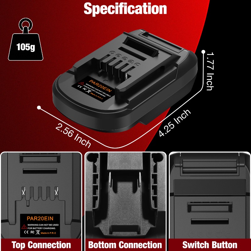 HAKSINKY PAR20EIN Power Tool B - đánh giá và giá Power Tools Battery Adapter