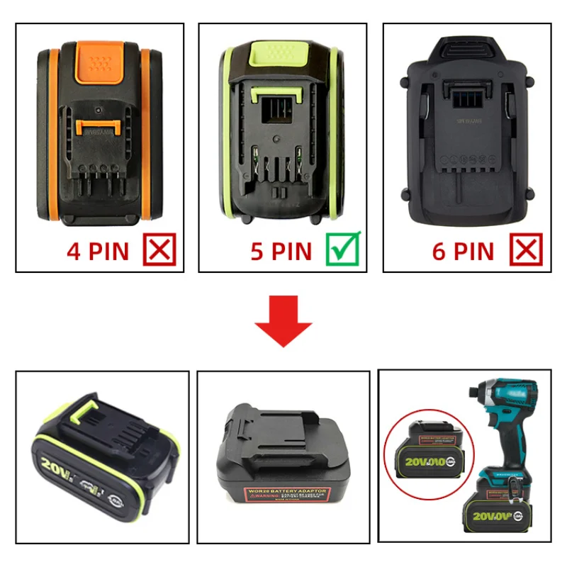 Pin Lithium Bộ Chuyển Đổi Cho  - đánh giá và giá Power Tools Battery Adapter