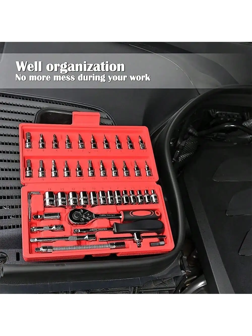 46 Piece 1/4 Inch Drive Socket - đánh giá và giá Rotary Tool Kit