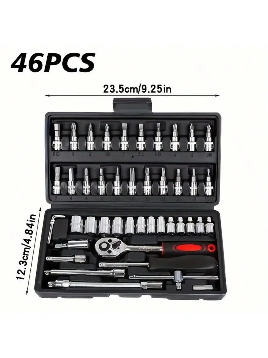 46 Piece 1/4 Inch Drive Socket - đánh giá và giá Rotary Tool Kit